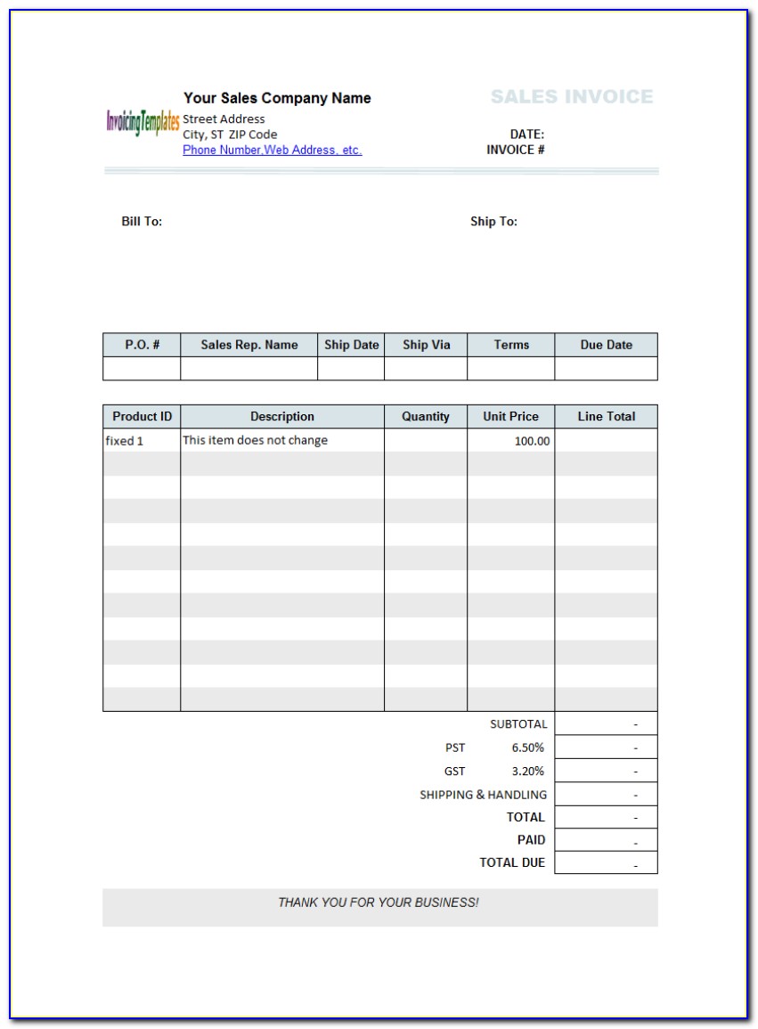 Template For Invoicing Hours Worked
