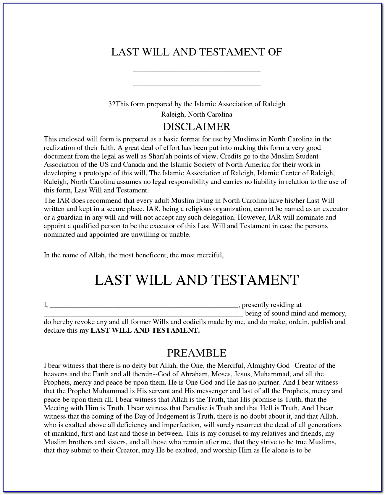 Template For Wills Uk