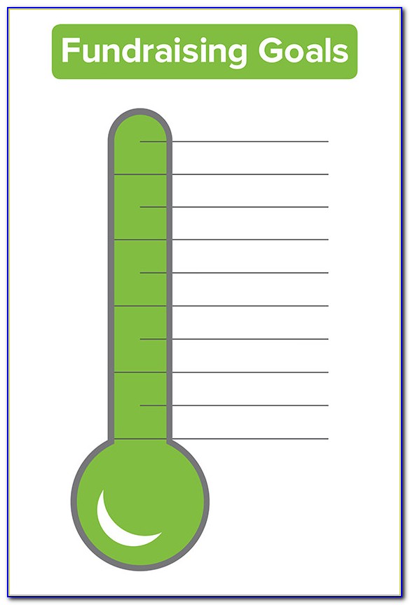 Thermometer Goal Chart Excel Template Free Download