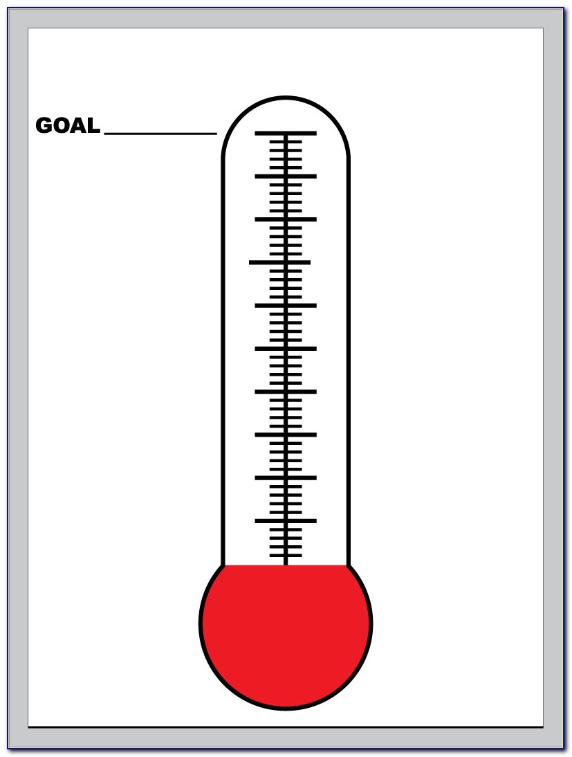 Thermometer Goal Chart Template Free