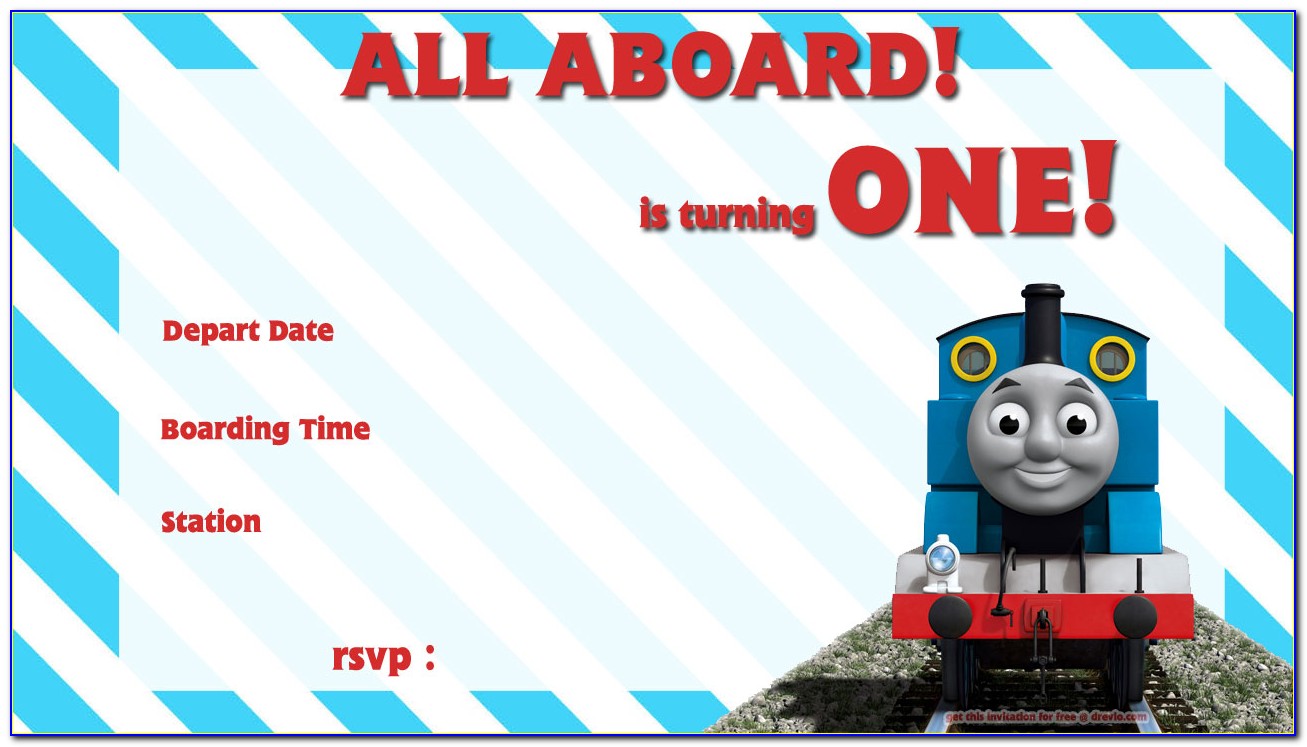 Thomas The Train Birthday Invitations Template