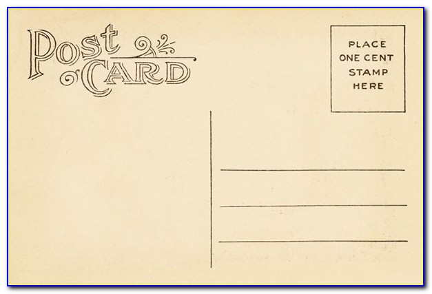 Vintage Postcard Template Word