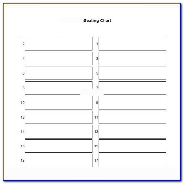 Wedding Ceremony Seating Chart Template