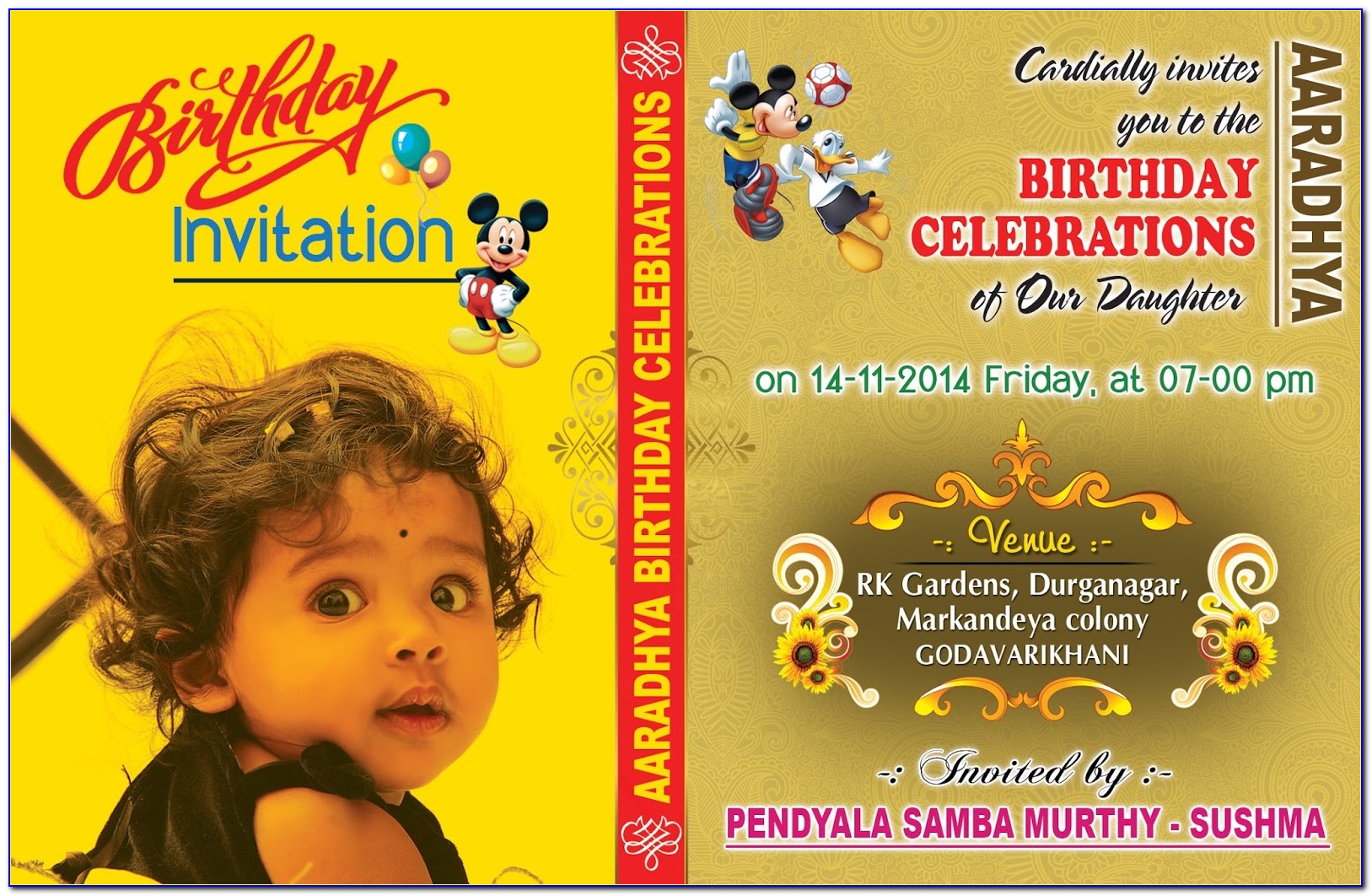 1st Birthday Invitation Template In Tamil
