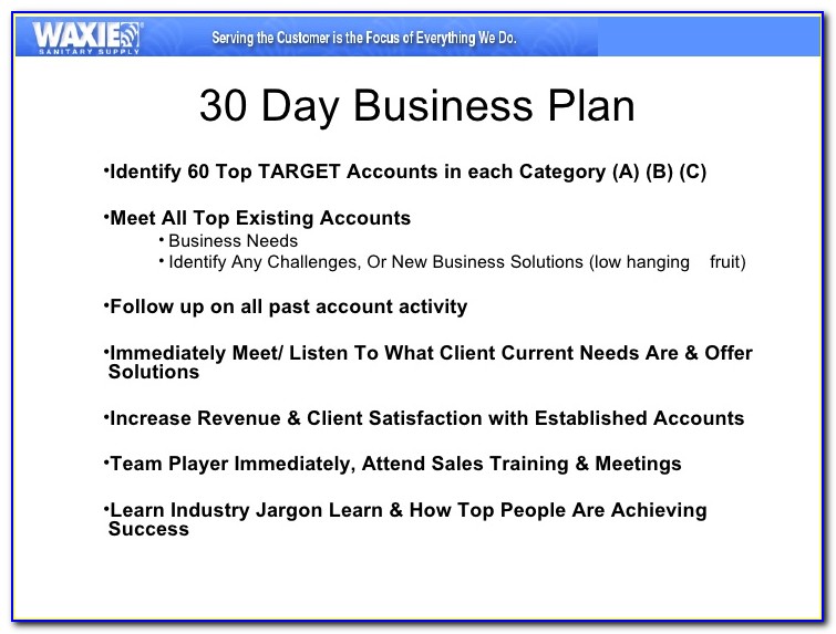 30 60 90 Day Business Plan Template Powerpoint