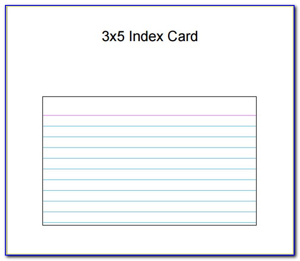3x5 Index Card Template Microsoft Word