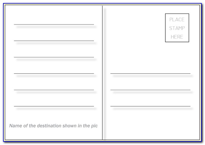 4 X 6 Postcard Template For Publisher