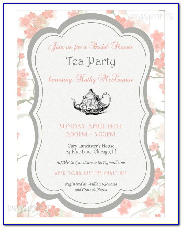 Afternoon Tea Invitation Template Free Download