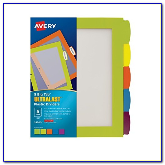 Avery 5 Tab Template Download