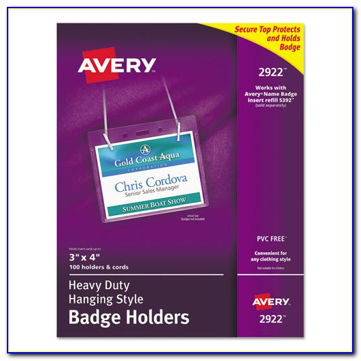 Avery Name Badge Template 8395