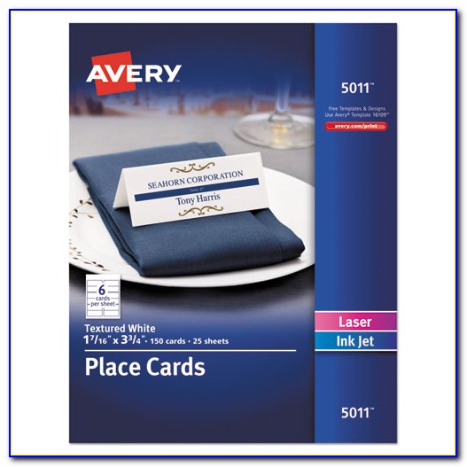 Avery Name Tent Card Template