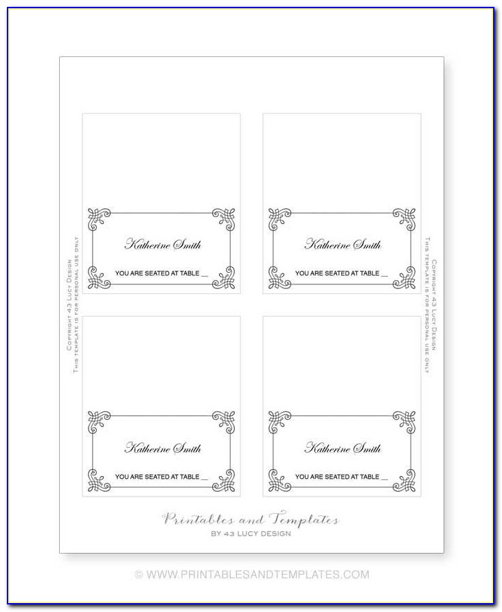 Avery Table Tent Card Template