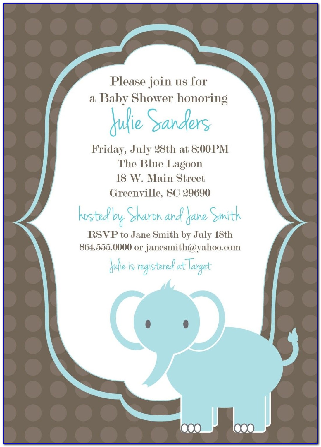 Baby Shower Invite Template Psd