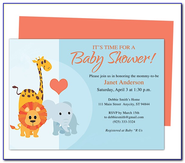 Baby Shower Invite Template Word