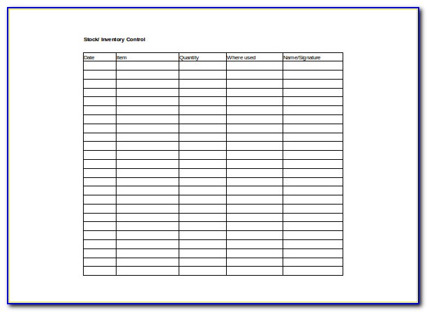 Bar Inventory Control Excel Template