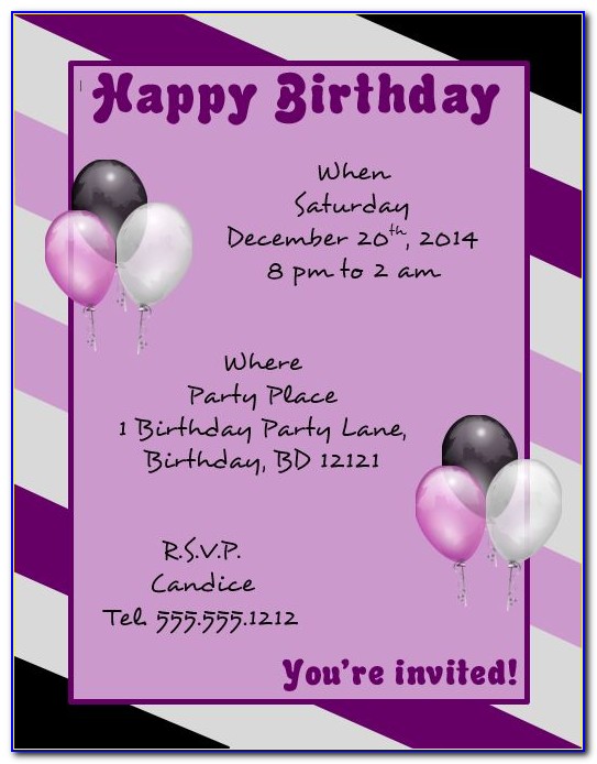 Birthday Party Flyer Templates Psd