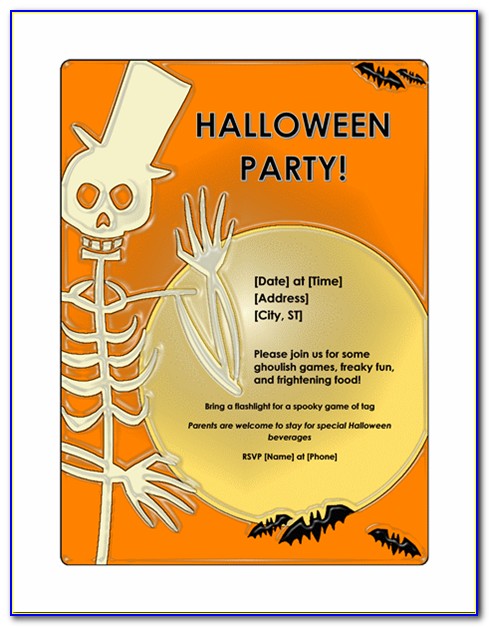 Blank Halloween Invitation Templates