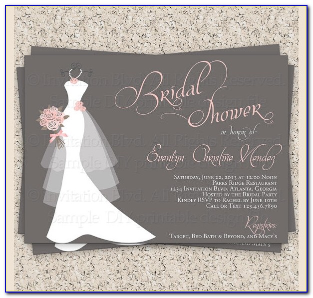 Bridal Shower Invitation Card Template