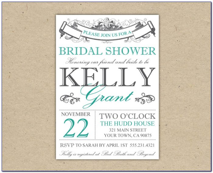 Bridal Shower Invitation Templates Etsy