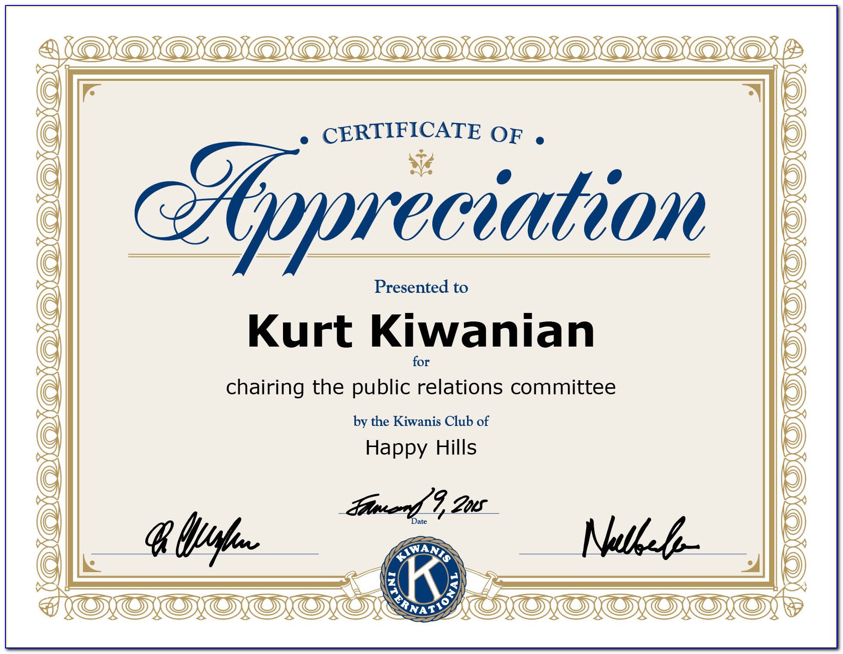 Certificate Of Recognition Templates