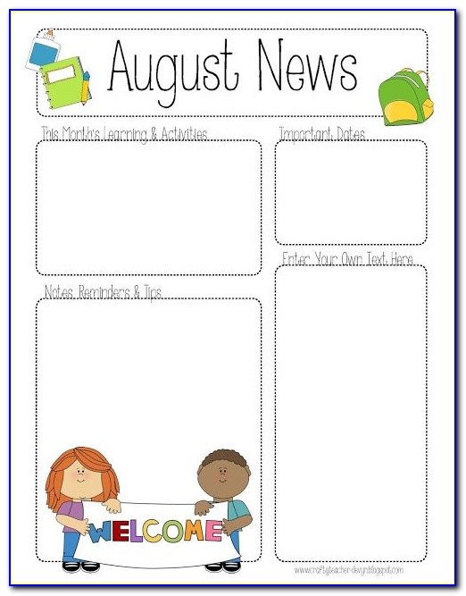 Childcare Newsletter Templates