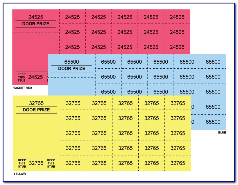 Chinese Auction Ticket Template