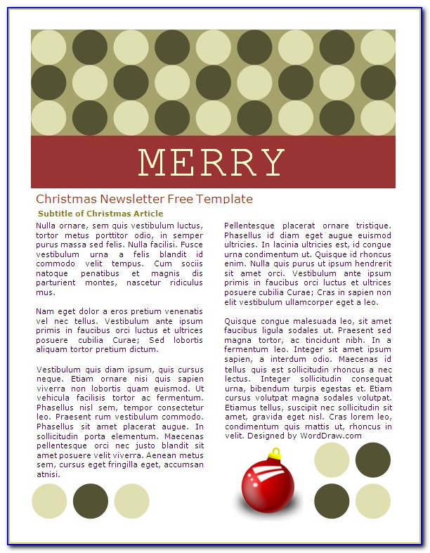 Christmas Email Newsletter Templates Free