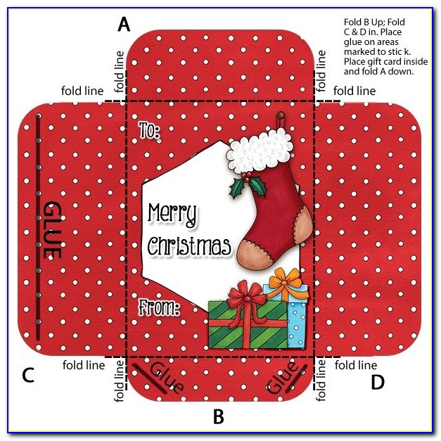Christmas Gift Card Envelope Template