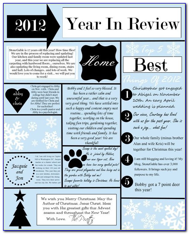 Christmas Newsletter Template Pages Mac