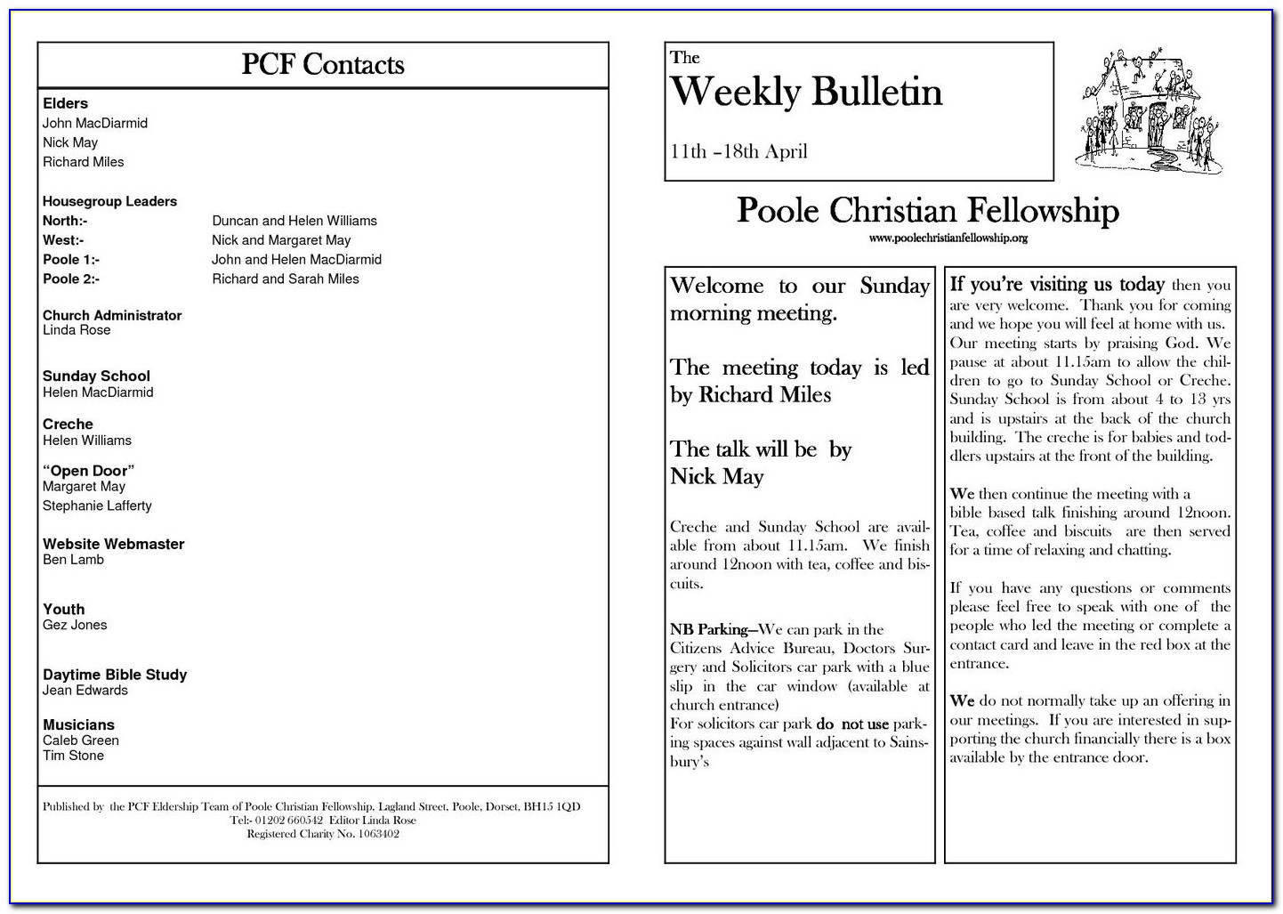 Church Bulletin Templates Indesign