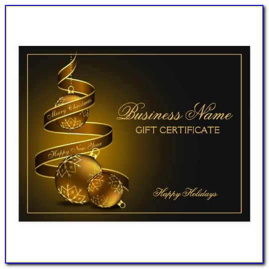 Custom Christmas Gift Certificate Template