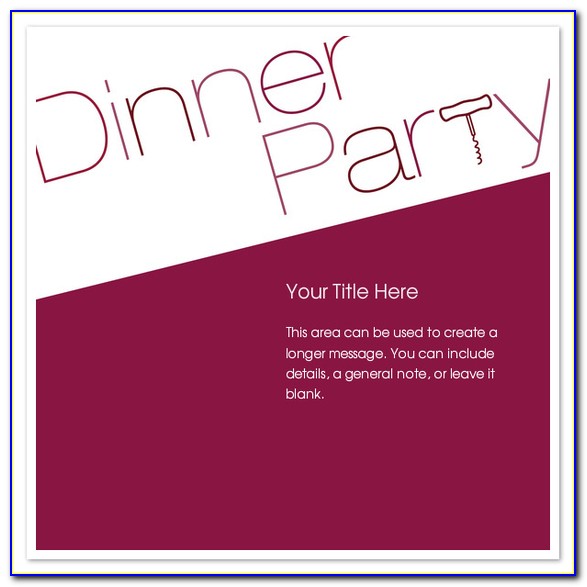 Dinner Invitation Template Free Download