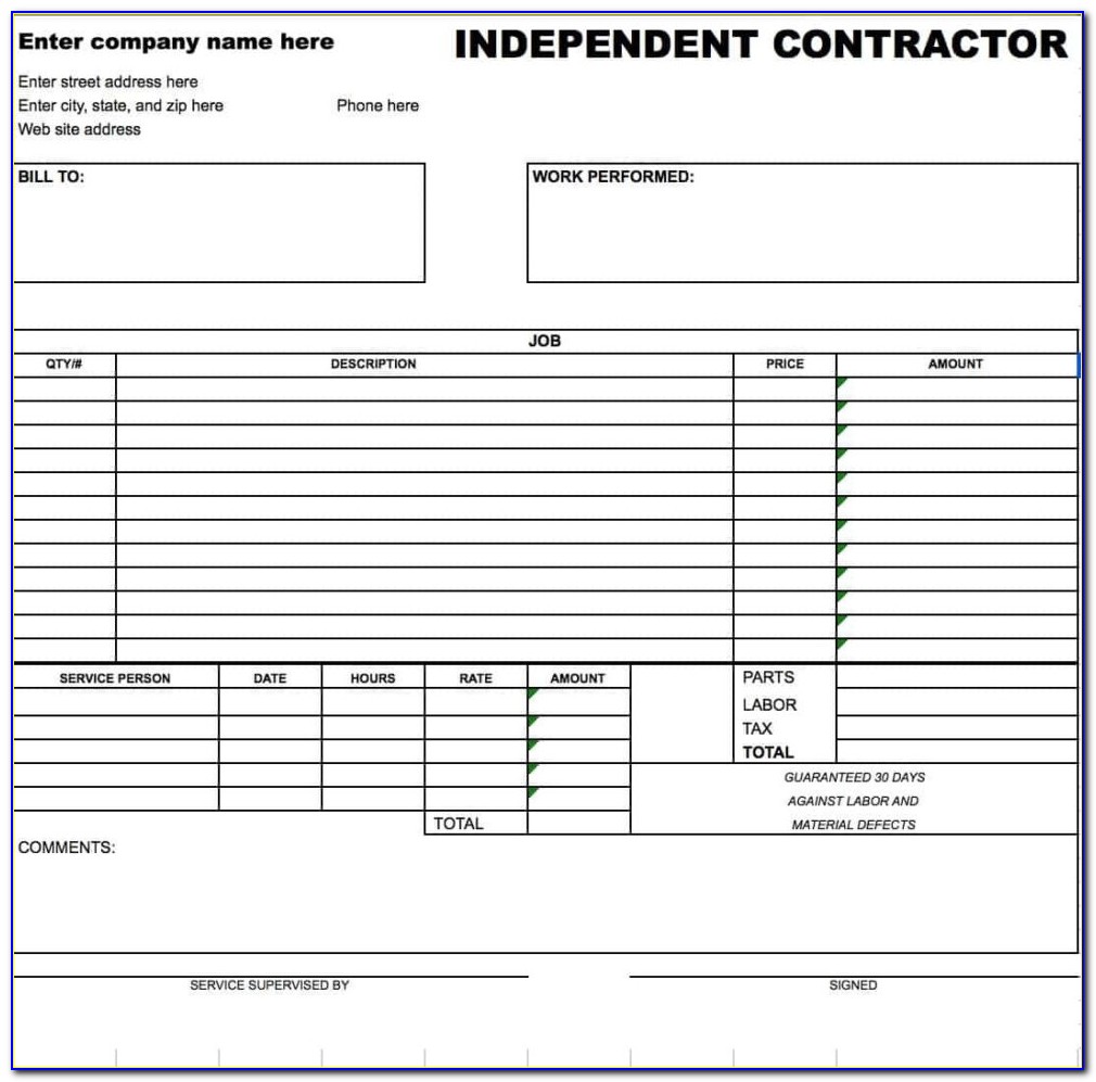 Free General Labor Invoice Template | Excel | Pdf | Word (.doc And General Labor Invoice
