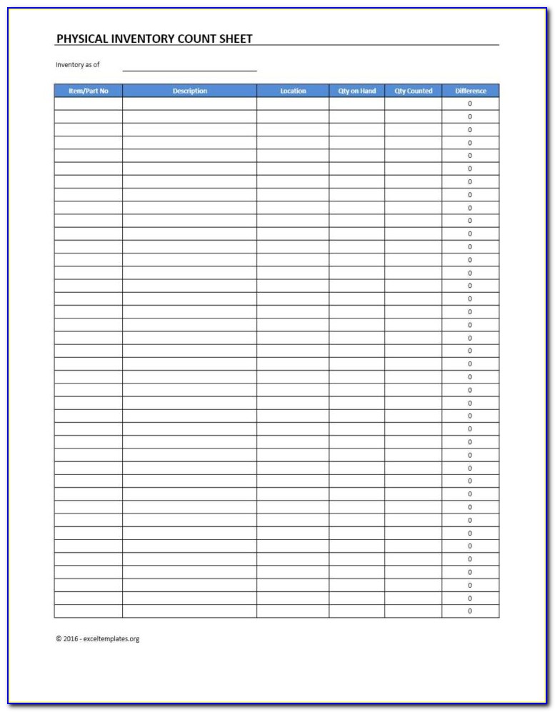 Excel Inventory Template Free