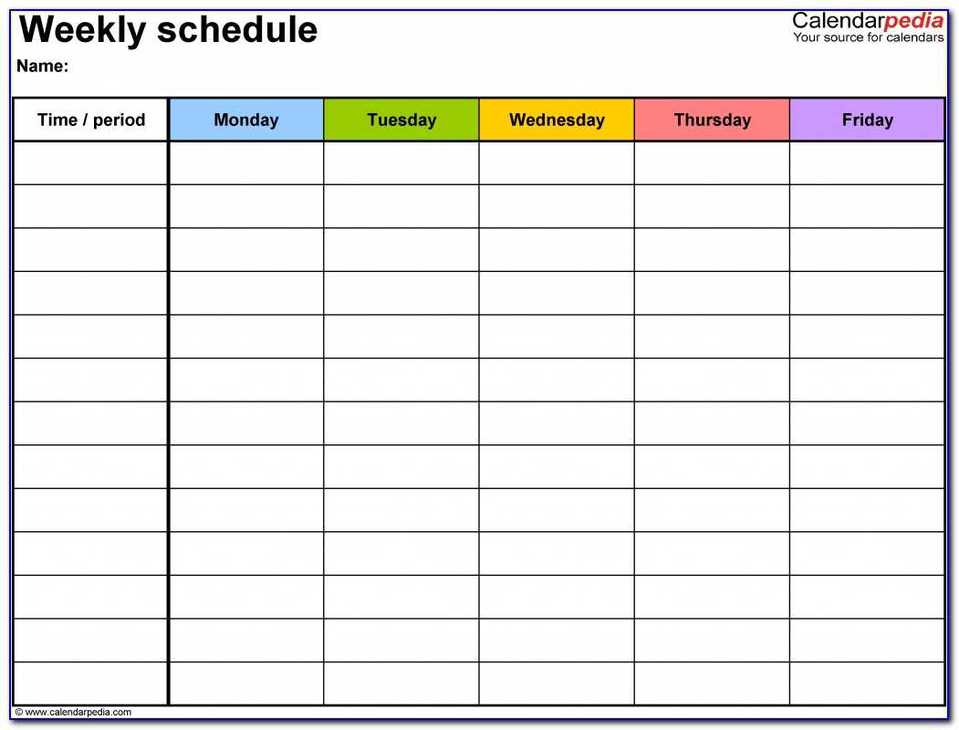 Excel Work Schedule Template Download