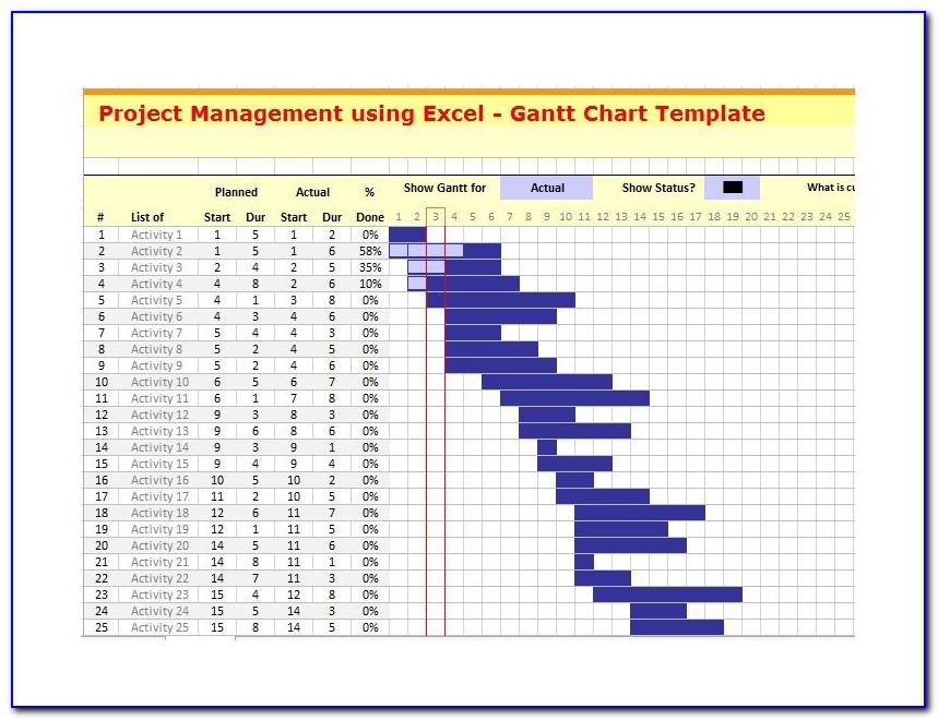 Free Basic Gantt Chart Template Excel