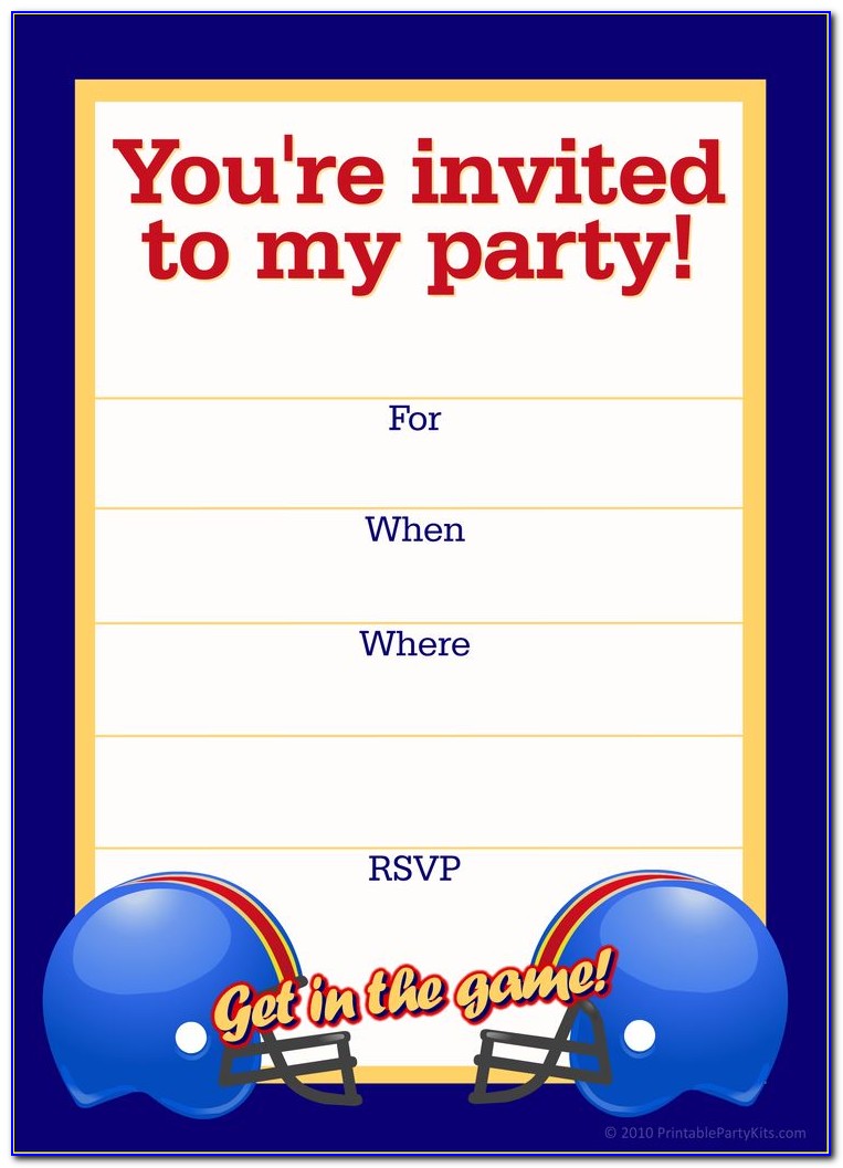 Free Birthday Party Invitation Templates Uk