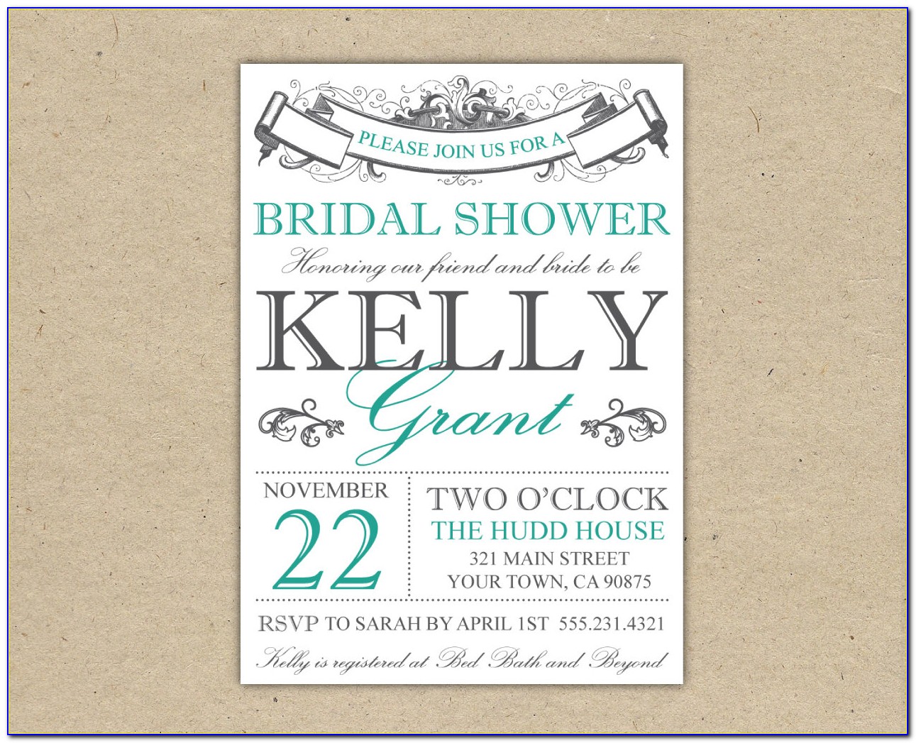Free Bridal Shower Invitation Templates For Microsoft Word