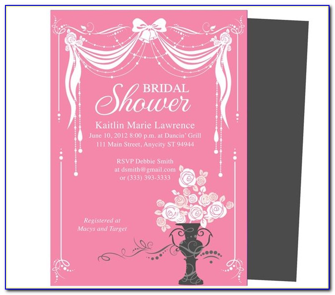 Free Bridal Shower Invitation Templates Photoshop