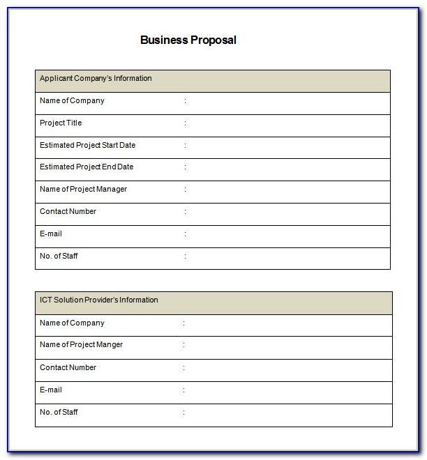 Free Business Proposal Template Word Pdf