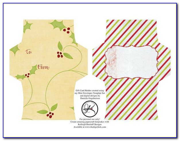 Free Christmas Gift Card Envelope Template