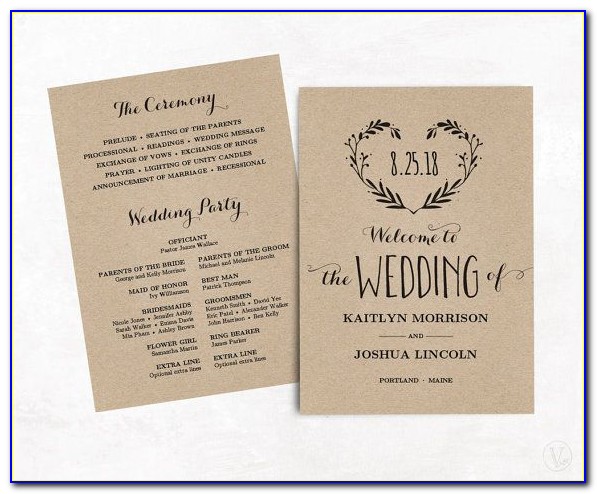 Free Downloadable Wedding Fan Program Template That Can Be Printed
