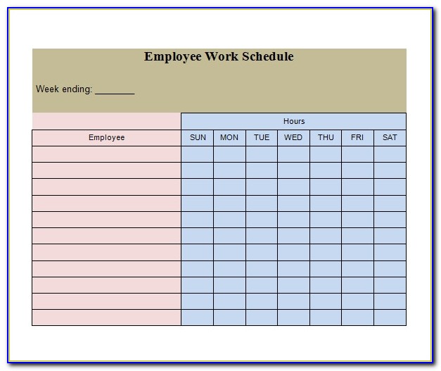 Free Employee Calendar Template