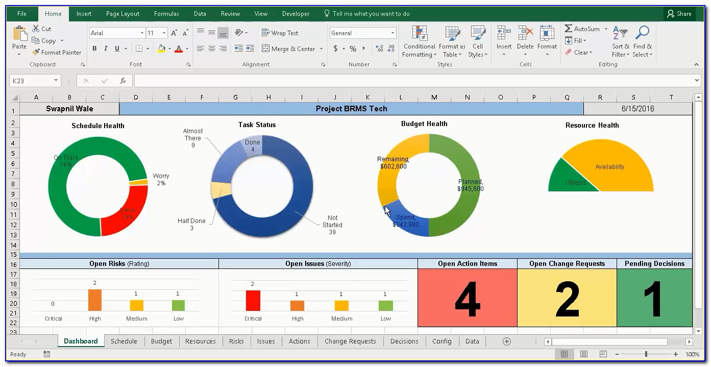 Free Excel Construction Project Management Tracking Templates