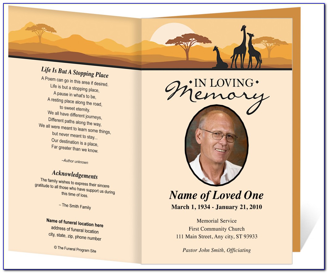 Free Funeral Program Template For Mac