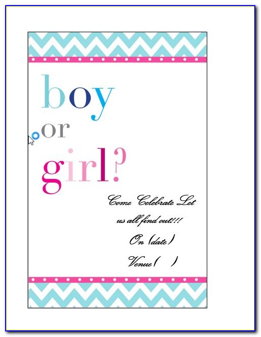 Free Gender Reveal Invitation Templates For Word