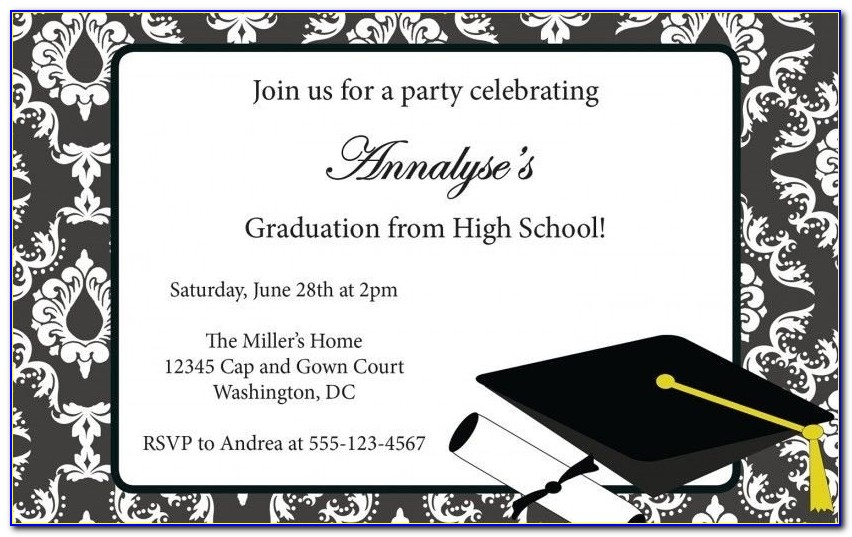 Free Graduation Party Invitation Templates | Invitation Sample Regarding Free Graduation Announcement Templates