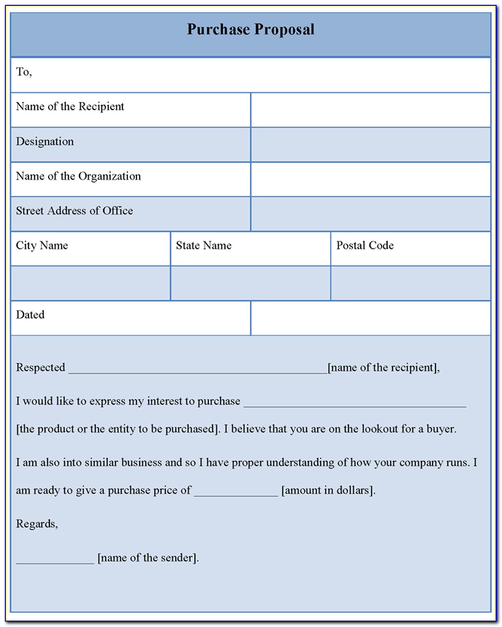 Free Proposal Template Word Doc