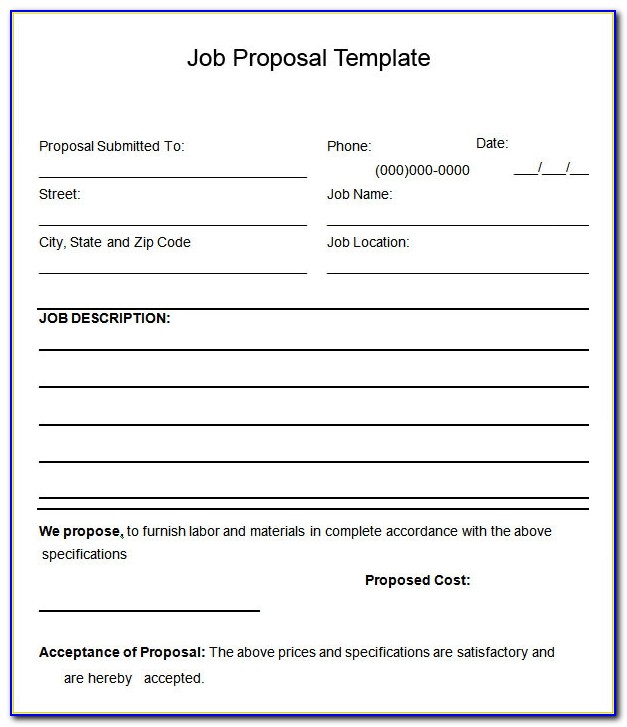 Free Proposal Template Word