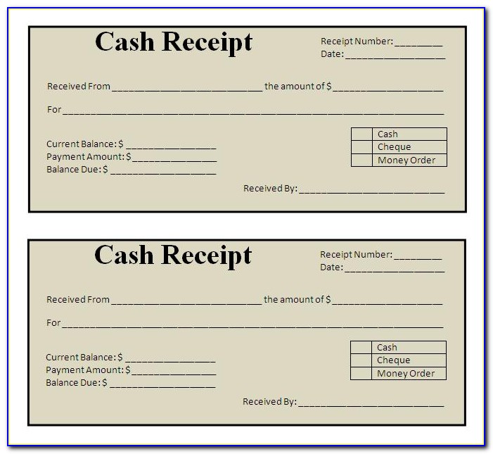 Free Receipt Template Word